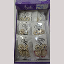 Tip Top Jewellers Stunning Kundan Stone And Pearl Jhumki Earrings (Pack of 12)