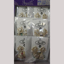 Tip Top Jewellers Stunning Kundan Stone And Pearl Jhumki Earrings (Pack of 12)