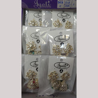 Tip Top Jewellers Stunning Kundan Stone And Pearl Jhumki Earrings (Pack of 12)