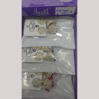 Tip Top Jewellers Stunning Kundan Stone And Pearl Jhumki Earrings (Pack of 12)