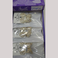Tip Top Jewellers Stunning Kundan Stone And Pearl Jhumki Earrings (Pack of 6)