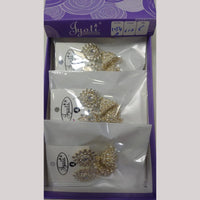 Tip Top Jewellers Stunning Kundan Stone And Pearl Jhumki Earrings (Pack of 6)