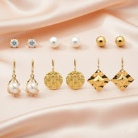 Urthn Set of 6 Stylish Gold Plated Earrings Combo (Pack Of 6)