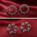 Urthn Oxidised Plated Pack of 2 Assorted Studs Combo (Pack Of 6)