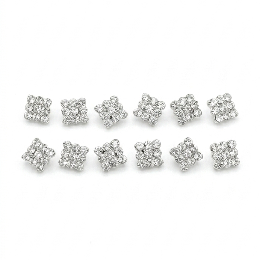 Urthn Shiny Austrian Stone Set of 6 Studs Earrings(Pack of 6)