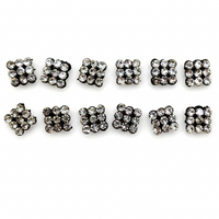 Urthn Shiny Austrian Stone Set of 6 Studs Earrings(Pack of 6)