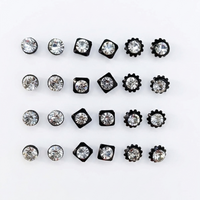 Urthn Austrian Stone Pack of 3 Stud Earrings Set for Women