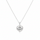 Urthn Silver Plated Heart Chain Pendant Earrings Rings And Bracelet Jewellery Combo Set (Pack Of 6)