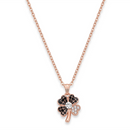 Urthn  Rose Gold Plated Chain Pendant Earrings Rings And Bracelet Jewellery Combo Set (Pack of 6)