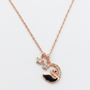 Urthn  Rose Gold Plated Chain Pendant Earrings Rings And Bracelet Jewellery Combo Set (Pack of 6)