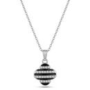 Urthn  Silver Plated Chain Pendant Earrings Rings And Bracelet Jewellery Combo Set (Pack of 6)