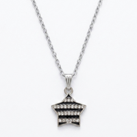 Urthn  Silver Plated Chain Pendant Earrings Rings And Bracelet Jewellery Combo Set (Pack of 6)