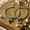 Urthn Silver Plated Elegant Austrian Stone Openable Bracelet For Women & Girls