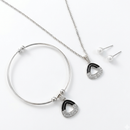 Urthn Silver Plated Chain Pendant Earrings And Bracelet Jewellery Combo Set (Set of 6)