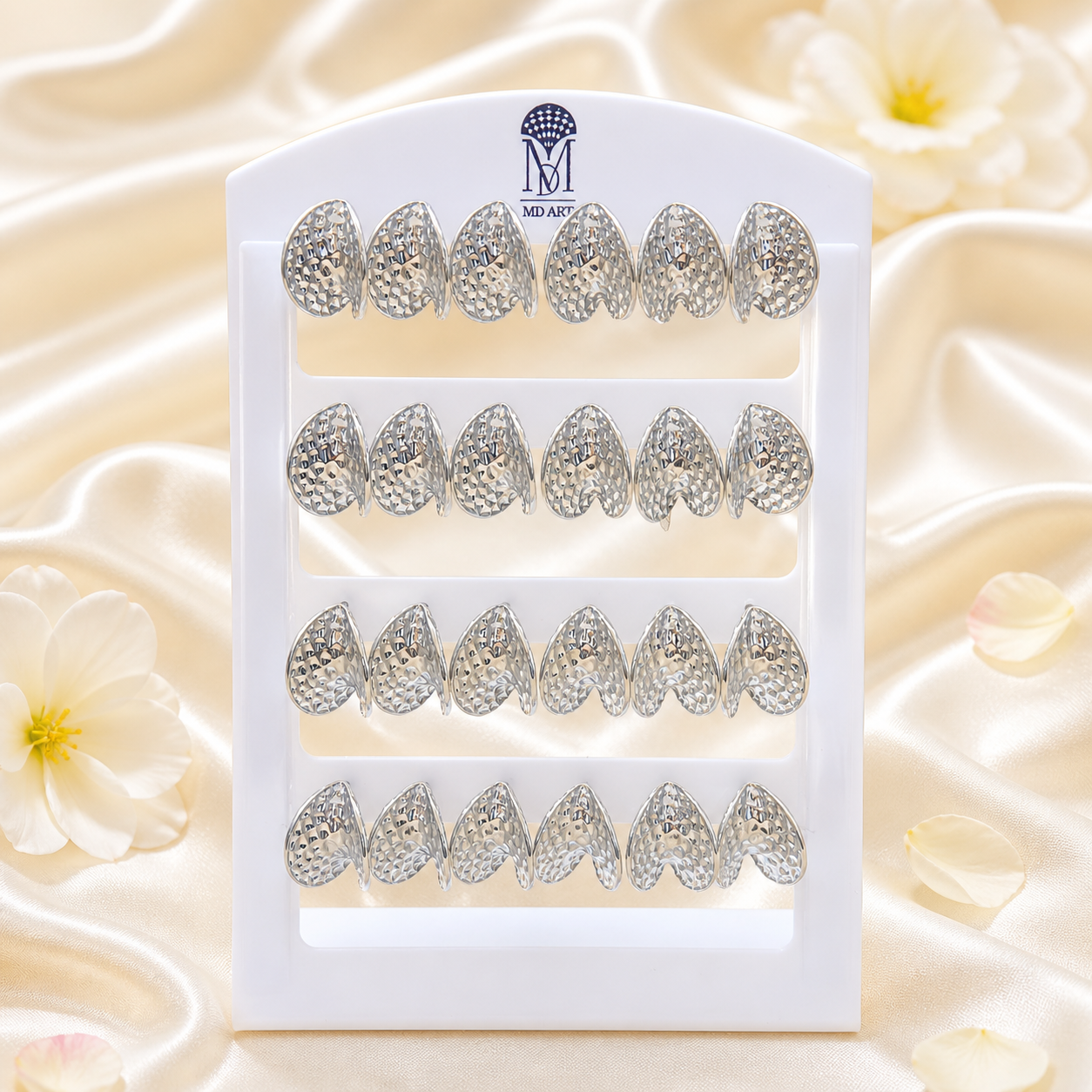 Urthn Textured Heart ShapePack of  12  Stud Earrings Set for Women