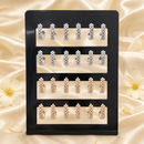 Urthn Gold And Silver Plated Pearl Dangler Earrings for Women  (Pack of 12)