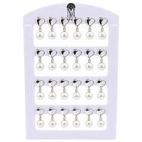 Urthn Silver Plated Trendy Heart Shape And Pearl Set Of 12 Studs Earrings Combo for Party Wear