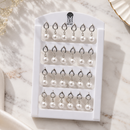 Urthn Silver Plated Pearl Set Of 12 Studs Earrings Combo for Party Wear