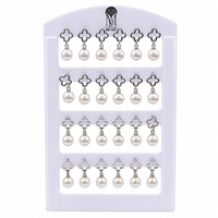 Urthn Silver Plated Trendy Floral And Pearl Set Of 12 Studs Earrings Combo for Party Wear