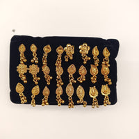 Urthn Set of 12 Traditional Gold Plated Bugadi Clip On Earrings for Women And Girls( Assorted Earrings )
