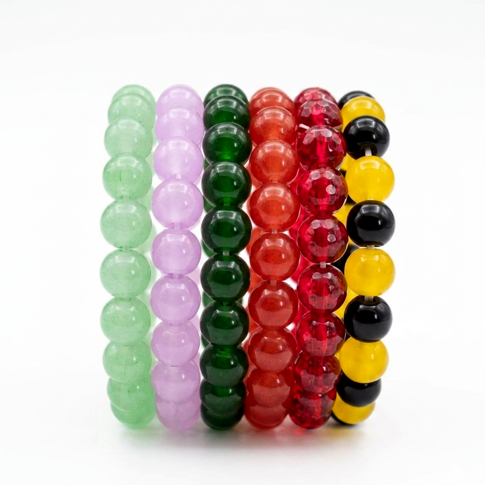 Urthn Multicolor Beaded Bracelet Combo for Women | Fashion Jewelry Set   (Set of 6)