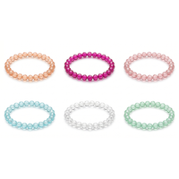 Urthn Elegant Colorful Beads Fashion Bracelet (Set Of 6)