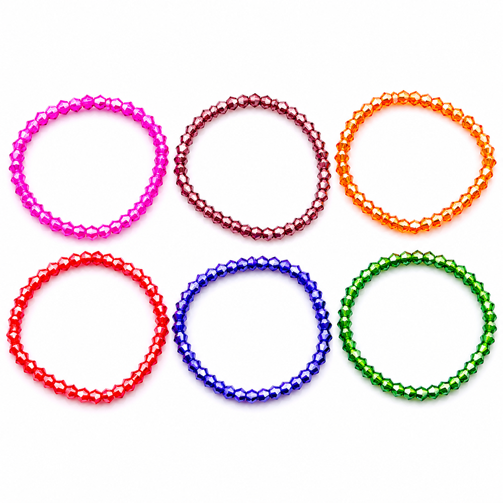 Urthn Elegant Colorful Beads Fashion Bracelet (Set Of 6)