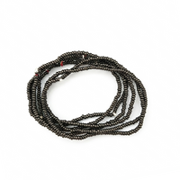 Urthn Trendy Black Strand Seed Bead Bracelet Combo Set of 6 for Women(pack of 6)