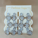 Urthn Monalisa Stone Stylish Set Of 6 Stud Earrings Combo 