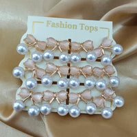 Urthn Pearl And Austrain Stone Set Of 6 Stud Earrings Combo