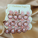 Urthn Pearl And Austrain Stone Set Of 6 Stud Earrings Combo