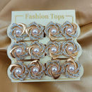 Urthn Pearl And Austrain Stone Set Of 6 Stud Earrings Combo