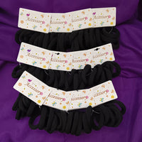 Urthn Set of 12 Soft Black Hair Rubber Bands for Women & Girls-1006310
