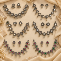 Urthn Stylish Oxidised Plated Fashion Jewellery Combo Set