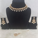 Tarangavi Gold Plated Polki Kundan Choker Necklace Set