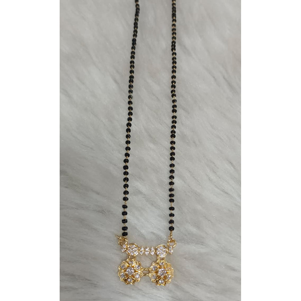 Tarangavi Austrian Stone And Black Beads Designer Mangalsutra -(Pack of 12)