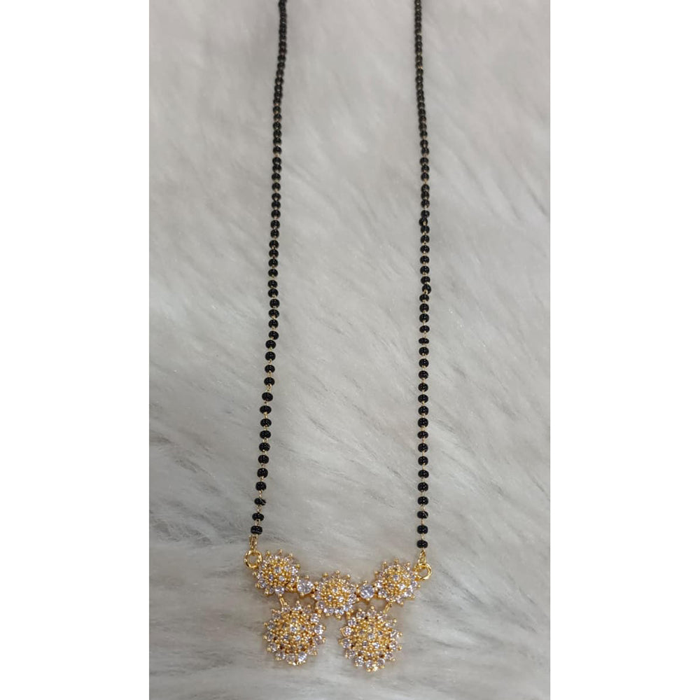 Tarangavi Austrian Stone And Black Beads Designer Mangalsutra-(Pack of 12)