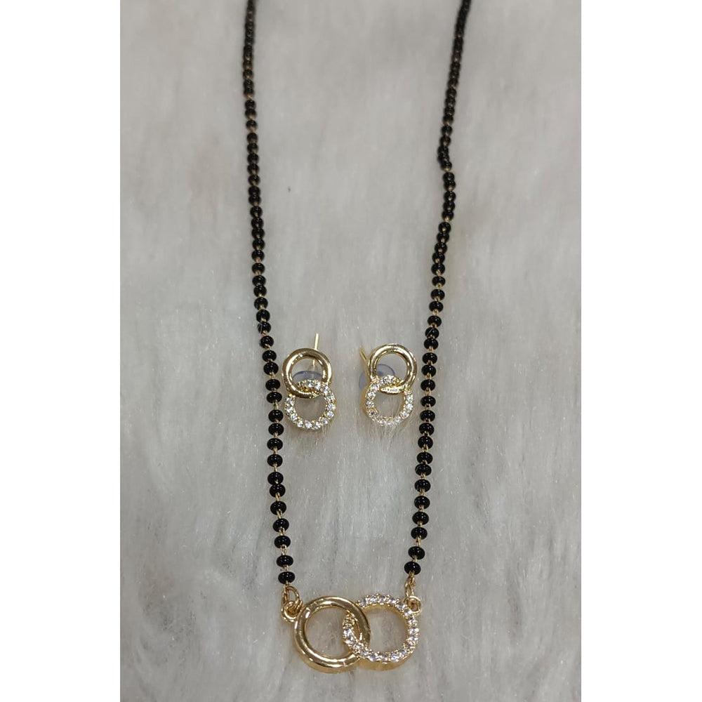 Tarangavi Austrian Stone And Black Beads Designer Mangalsutra -(Pack of 12)