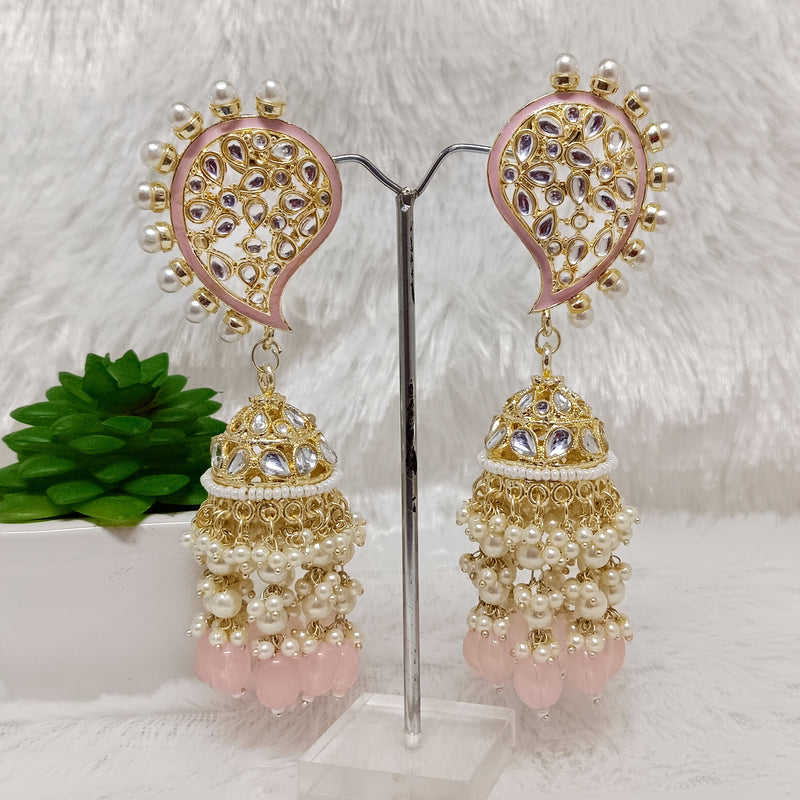 Darshana Jewels Gold Plated Jhumki Earrings