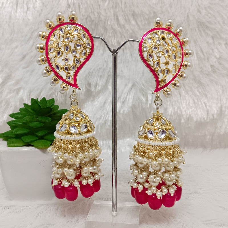 Darshana Jewels Gold Plated Jhumki Earrings