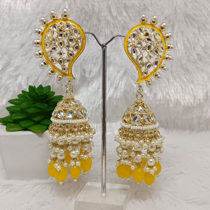 Darshana Jewels Gold Plated Jhumki Earrings