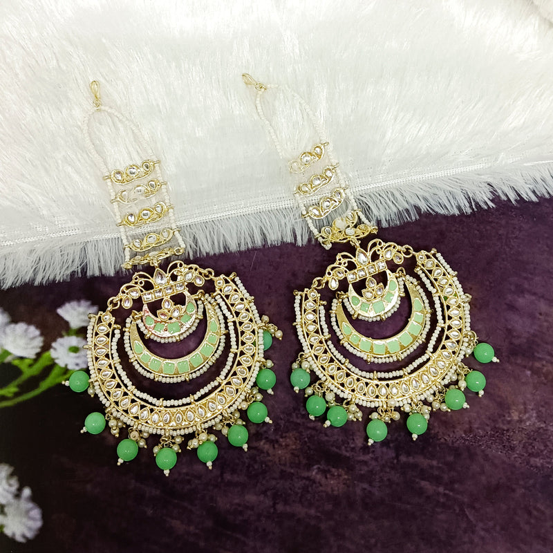 Darshana Jewels Gold Plated Kundan Dangler Earrings