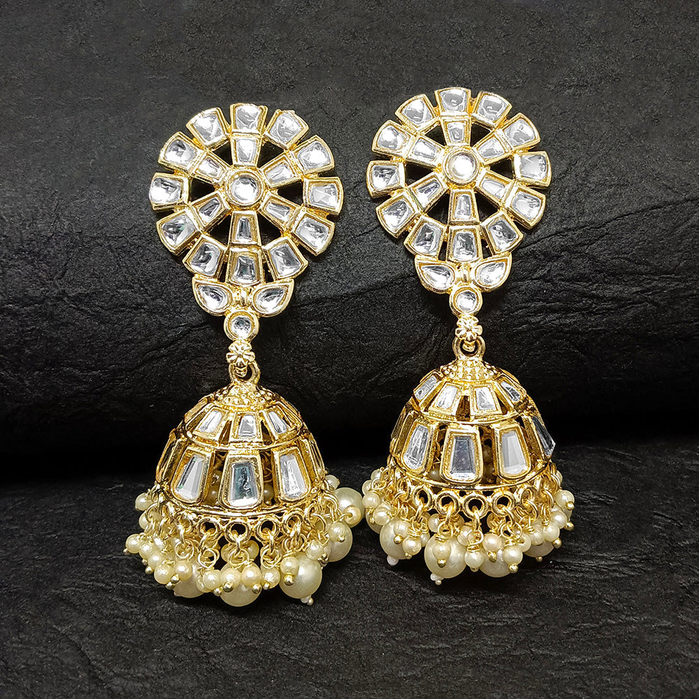 Darshana Jewels Gold Plated Jhumki Earrings