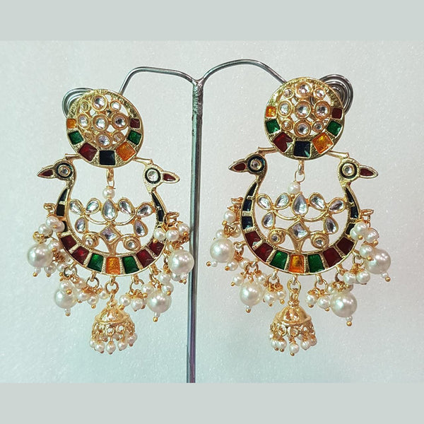 Shreeji Gold Plated Jhumki Earrings