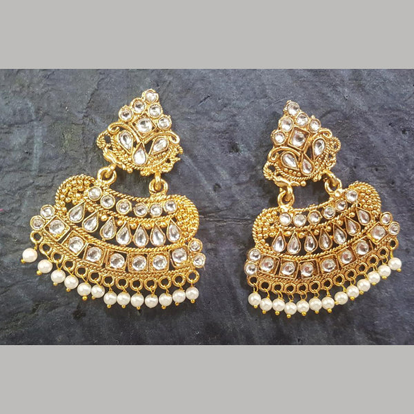 Shreeji Gold Plated Dangler Earrings