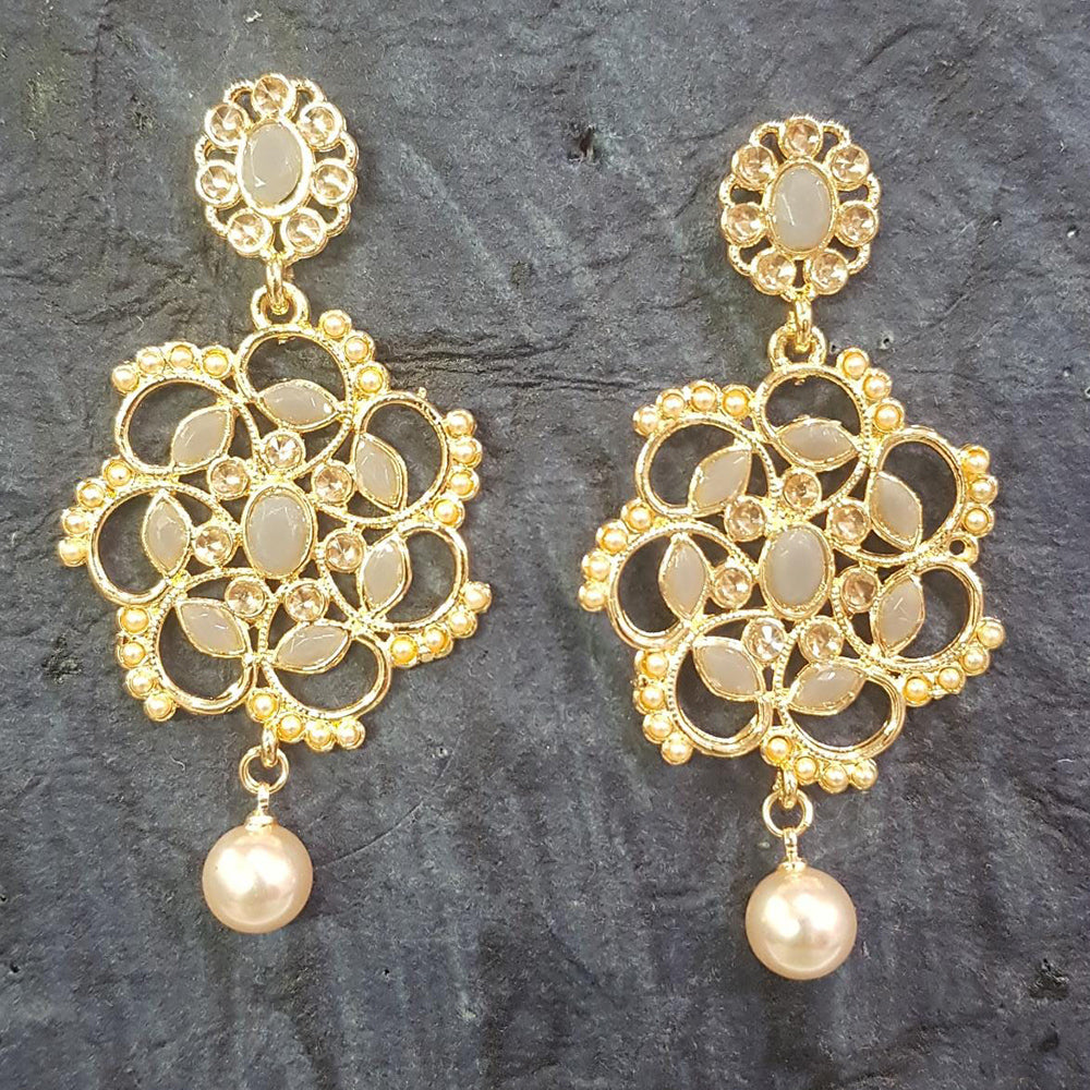 Shreeji Gold Plated Dangler Earrings