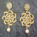 Shreeji Gold Plated Dangler Earrings