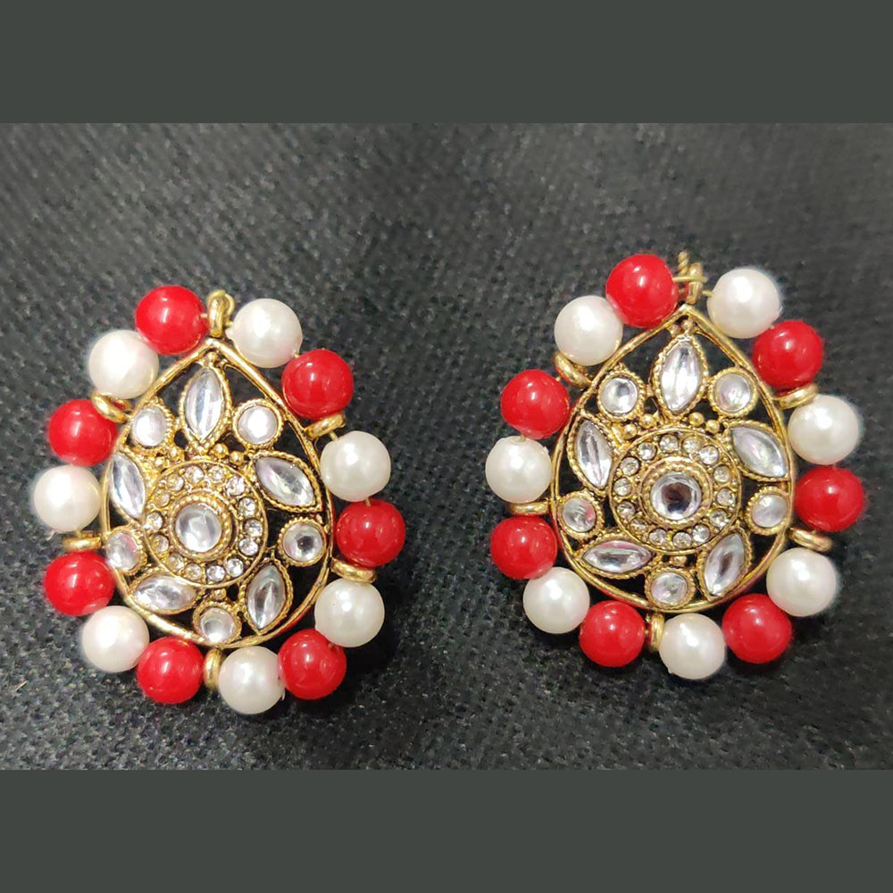 Shreeji Gold Plated Stud Earrings