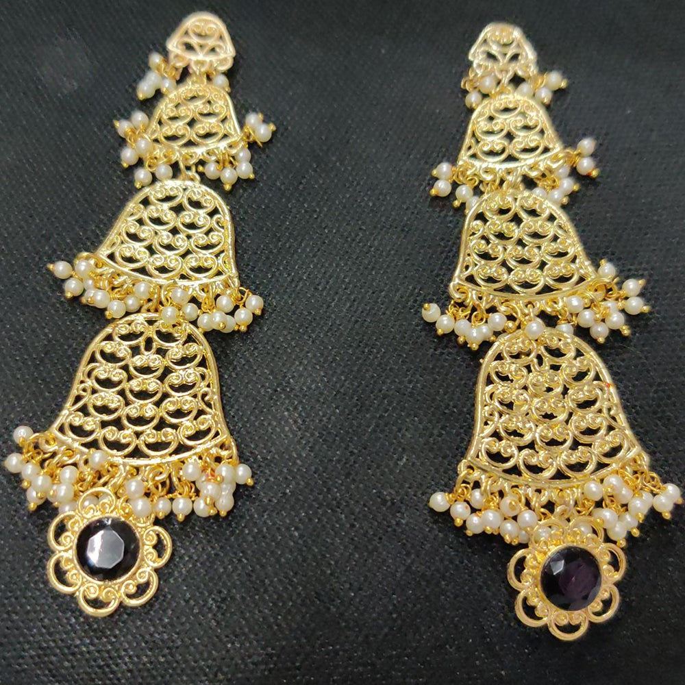 Shreeji Gold Plated Dangler Earrings