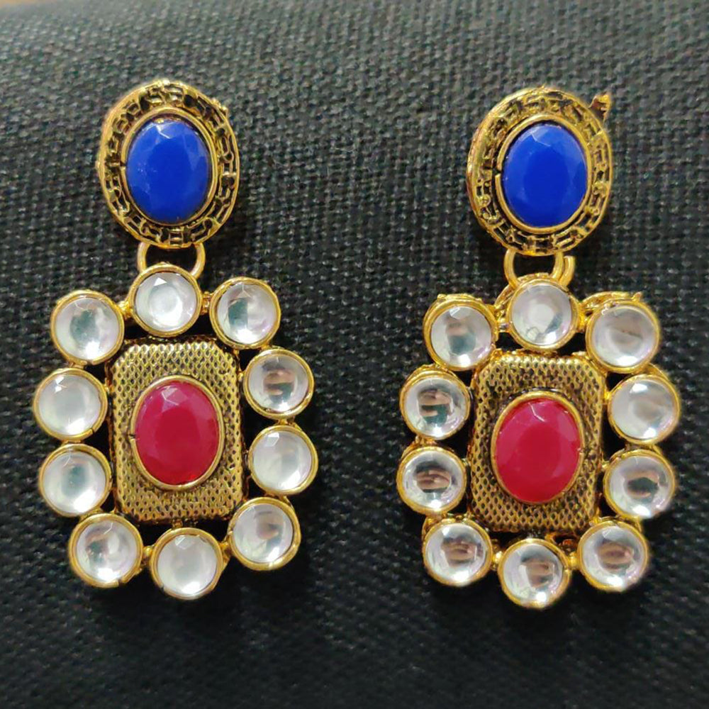 Shreeji Gold Plated Dangler Earrings